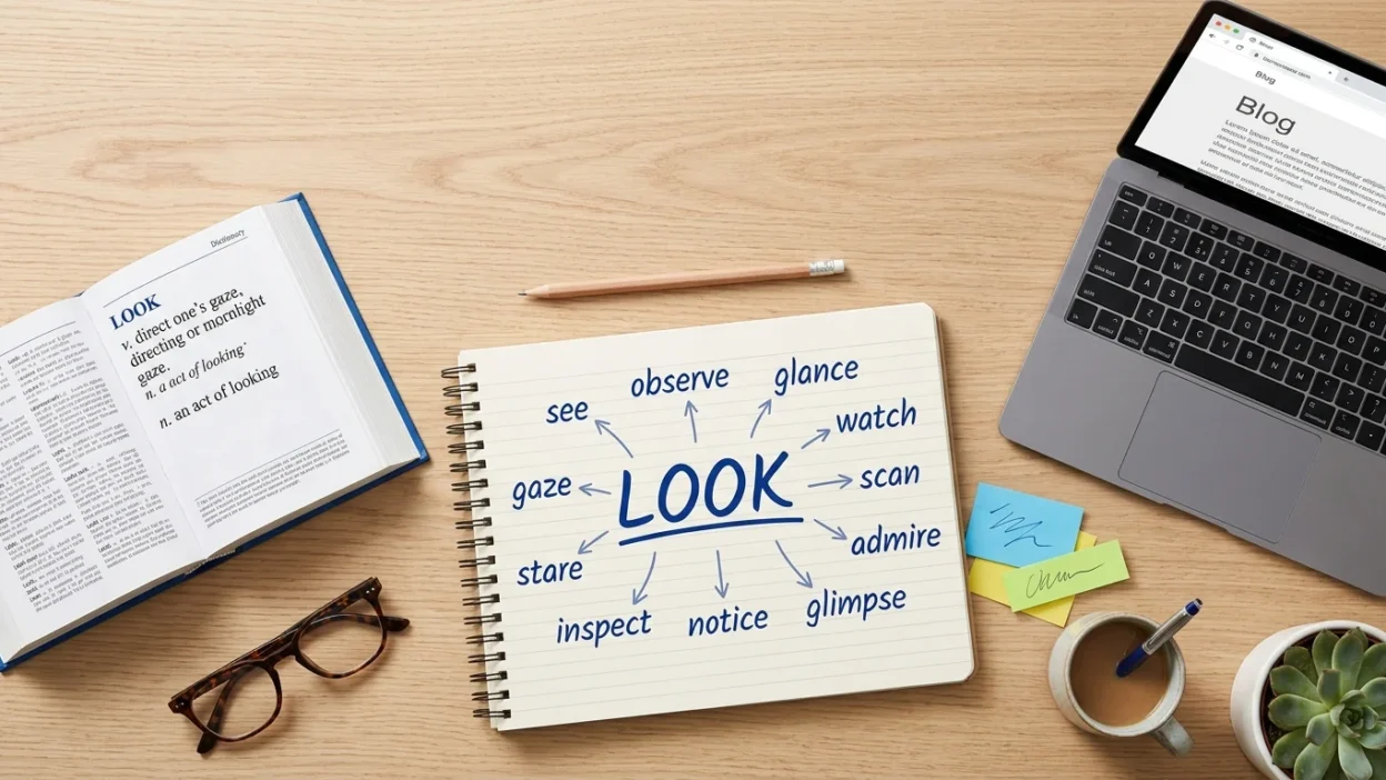look synonyms