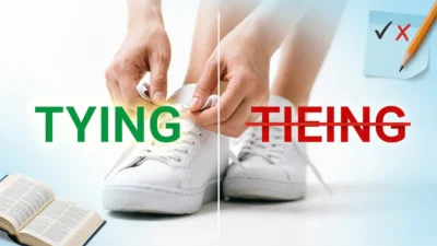 Tying or Tieing