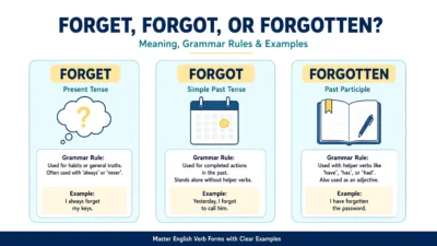 Forget, Forgot, or Forgotten