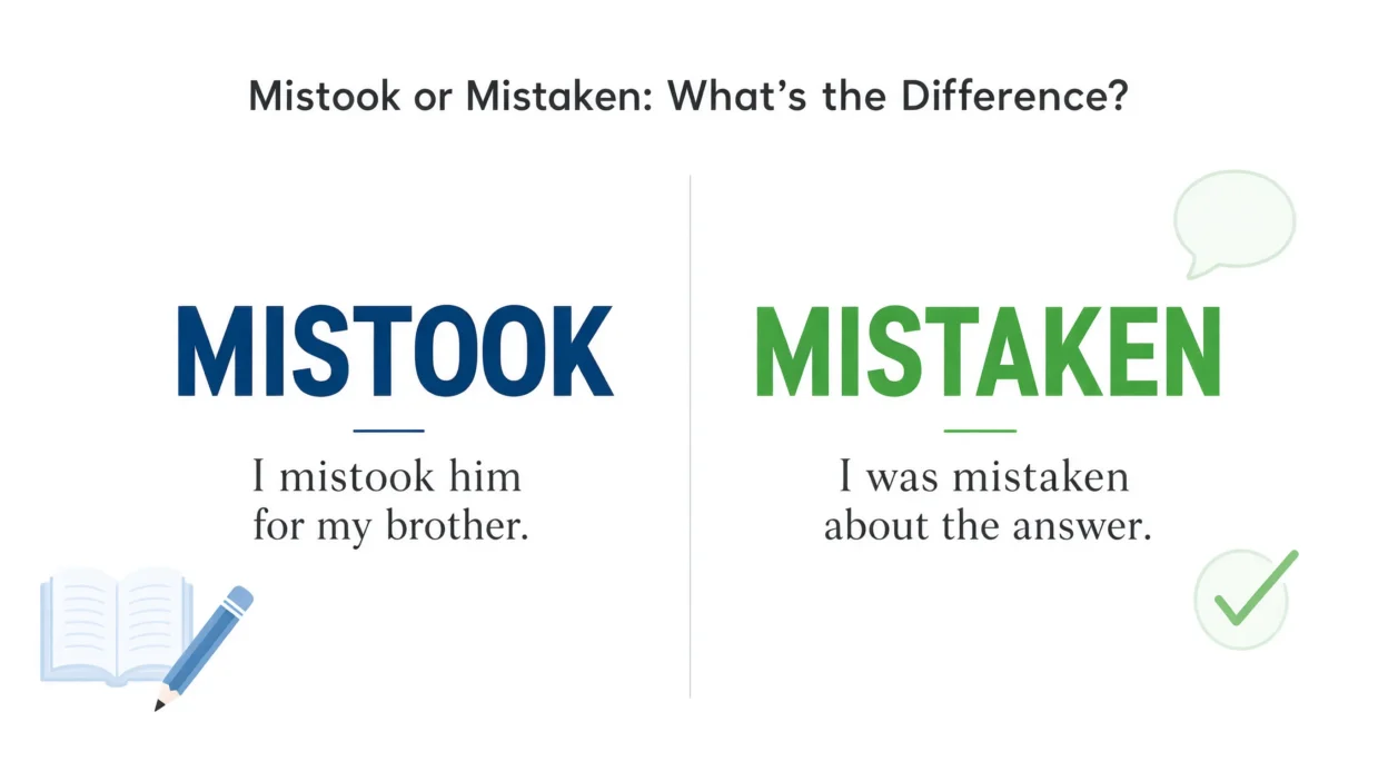 Mistook vs. Mistaken