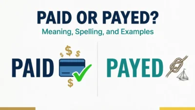 Paid or Payed